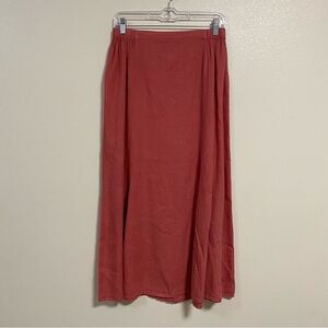 Flax Skirt Women’s Size Small Maeve Pink Linen Maxi Skirt Unlined